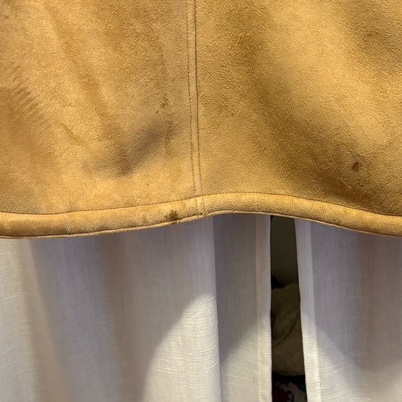 Genuine Ralph Lauren 100% Shearling Tan Suede Coat - Picture 6 of 7